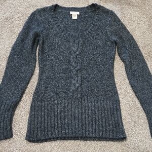 Arizona Charcoal Cable Knit‎ Sweater Size Large